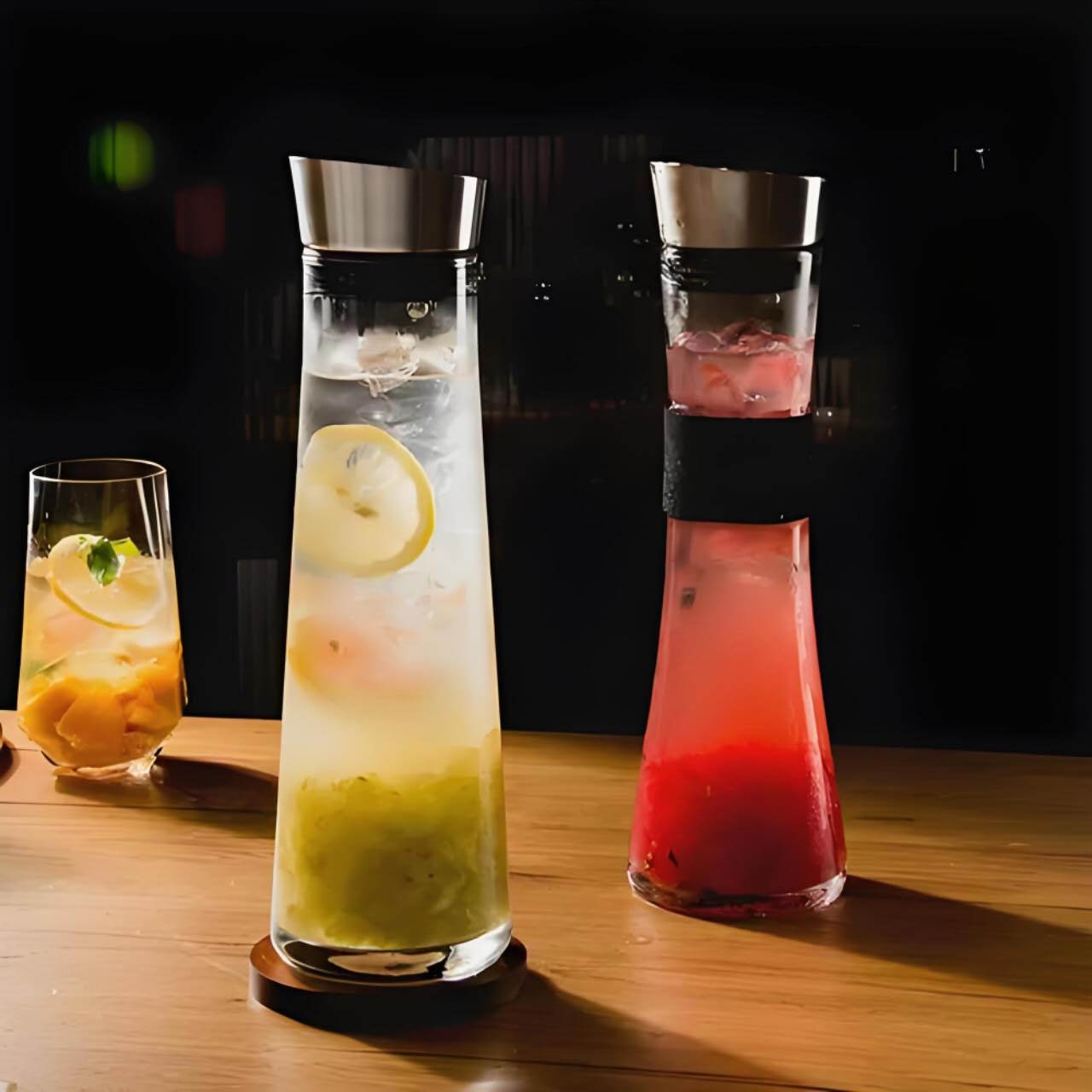 亚克力斜口钢盖壶1.5L